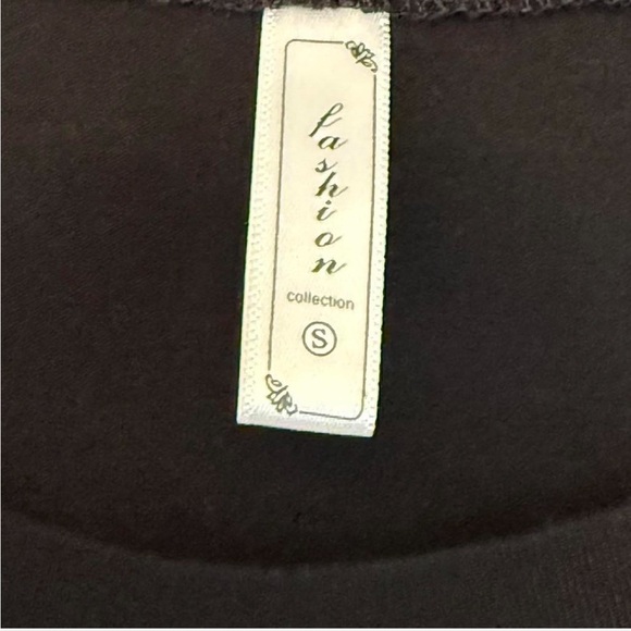 Women’s Black Dolman Short Sleeve Top With Front Tie Small - Picture 6 of 7